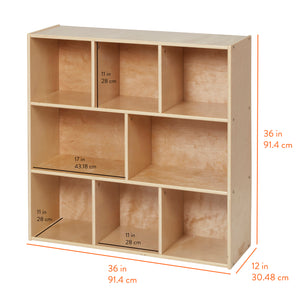 Sleekline 8-Compartment Storage Cabinet, Achiever