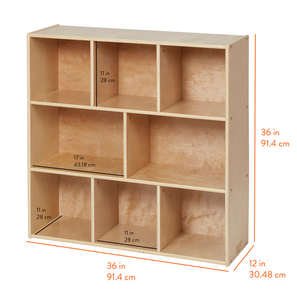 Sleekline 8-Compartment Storage Cabinet, Achiever