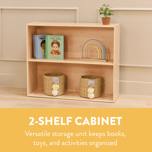 Sleekline 2-Shelf Storage Cabinet, 30" H