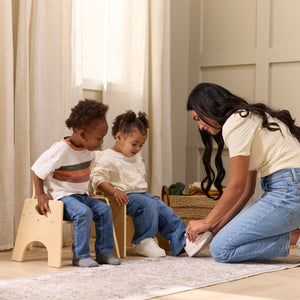 Wooden Toddler Chairs, 8", 2-Pack