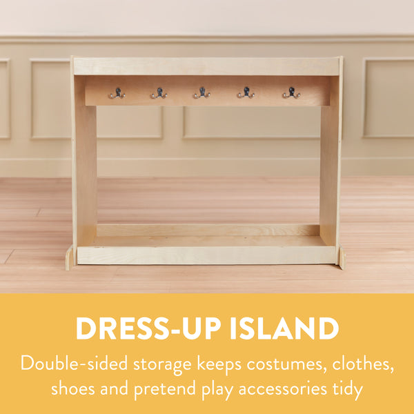 Double-Sided Dress-Up Island with Mirrors