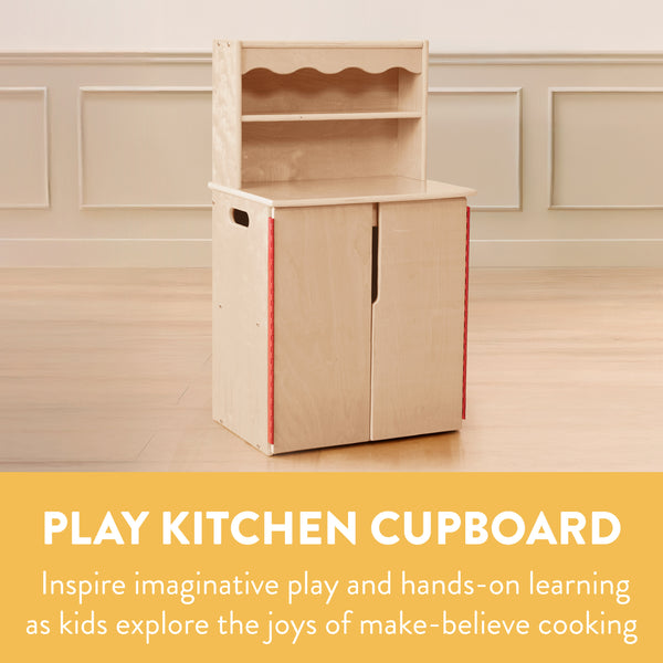 Chef's Station Kids Wooden Pretend Kitchen Cupboard