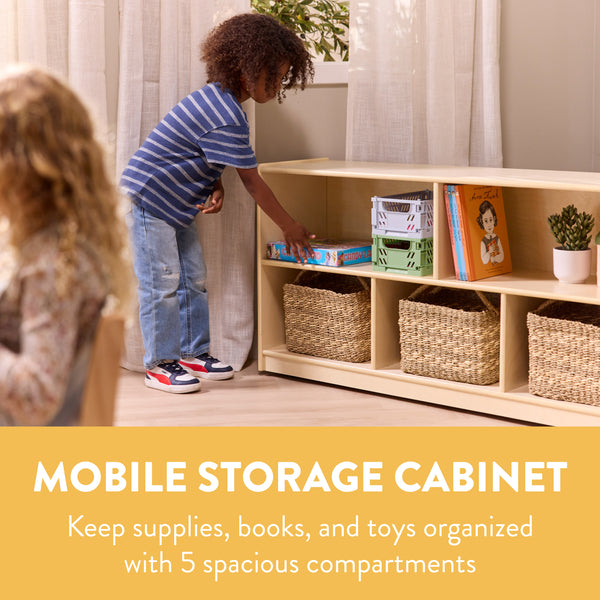 5-Compartment Mobile Storage Cabinet, Starter