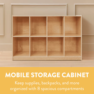 8-Compartment Mobile Storage Cabinet