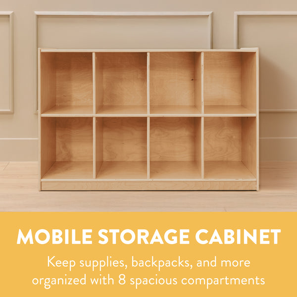 8-Compartment Mobile Storage Cabinet