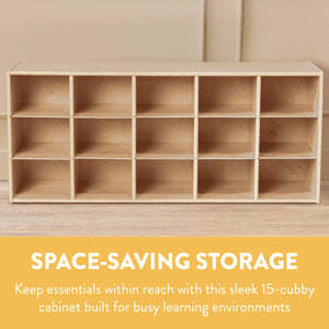 Sleekline 15-Compartment Cubby Storage Cabinet, 3x5