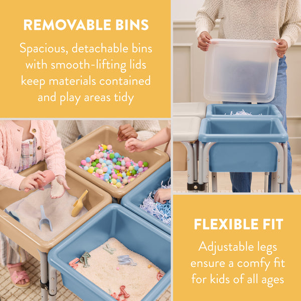 Adjustable Quad Sensory Tables with Lids