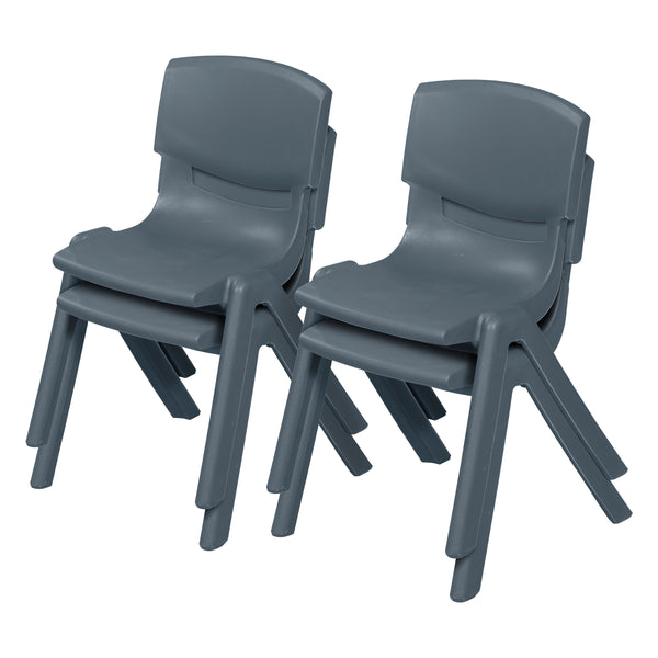 Stackable School Chairs, 12in Seat Height, 4-Pack