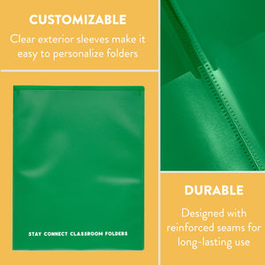 Stay Connected Classroom Folders, 36-Piece