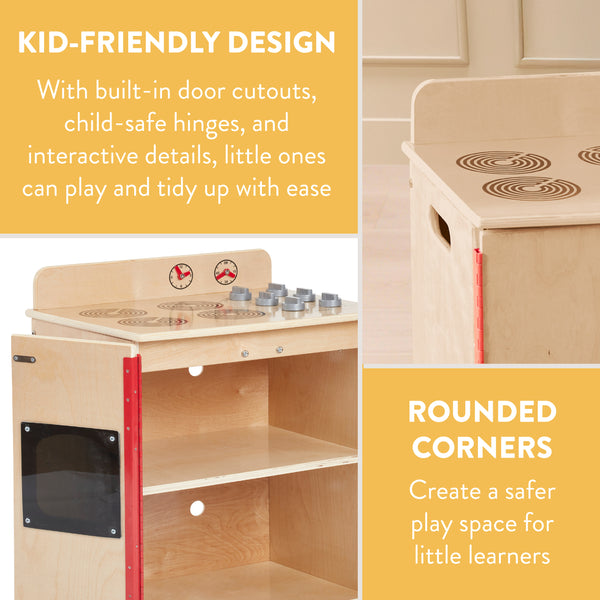 Chef's Station Kids Wooden Pretend Kitchen Stove