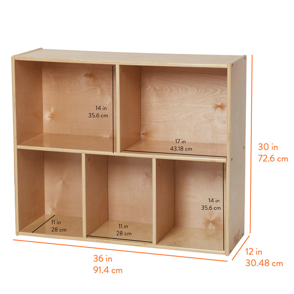 Sleekline 5-Compartment Storage Cabinet, Builder