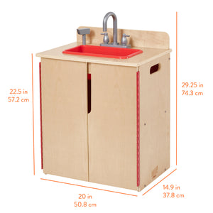 Chef's Station Kids Wooden Pretend Kitchen Sink