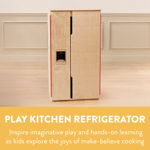 Chef's Station Kids Wooden Pretend Kitchen Refrigerator