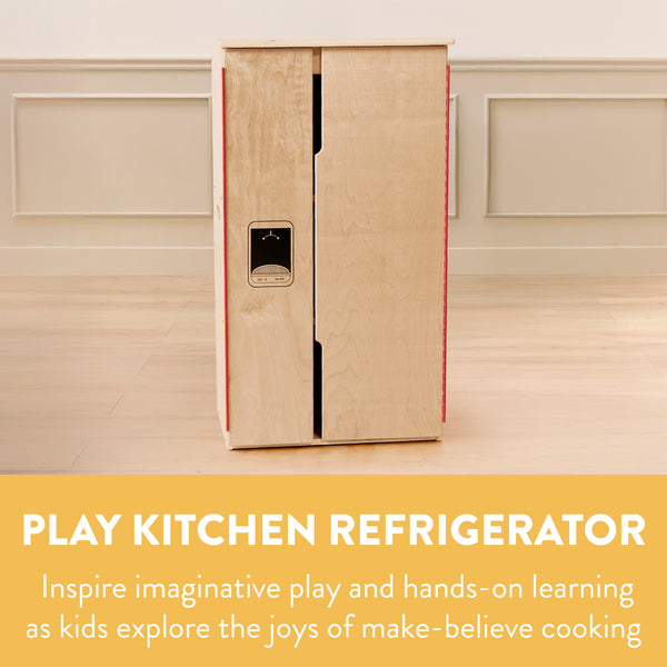Chef's Station Kids Wooden Pretend Kitchen Refrigerator