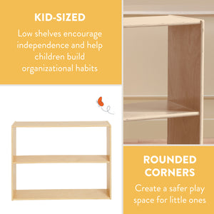 Sleekline 2-Shelf Double-Sided Storage Cabinet, 30" H