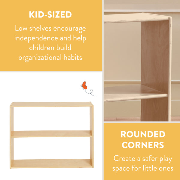 Sleekline 2-Shelf Double-Sided Storage Cabinet, 30" H