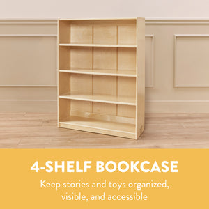 4-Shelf Adjustable Bookshelf, 48" H