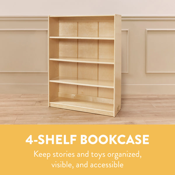 4-Shelf Adjustable Bookshelf, 48" H