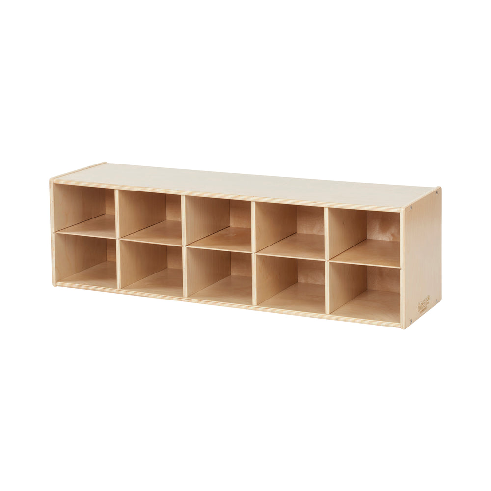 Sleekline 10-Compartment Cubby Storage Cabinet, 2x5