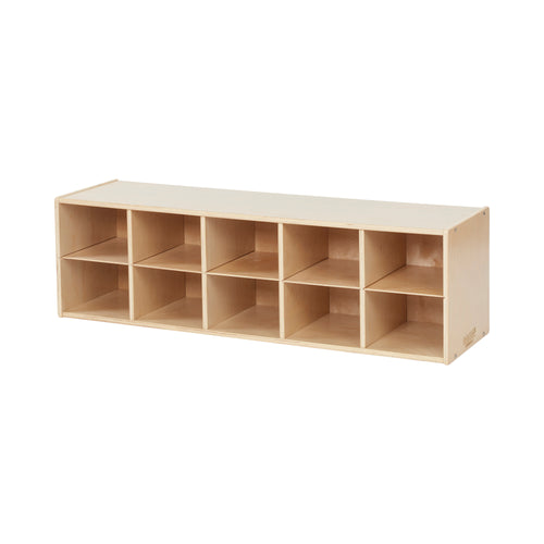 Sleekline 10-Compartment Cubby Storage Cabinet, 2x5