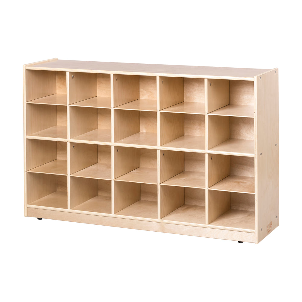 20-Compartment Mobile Cubby Storage Cabinet, 4x5