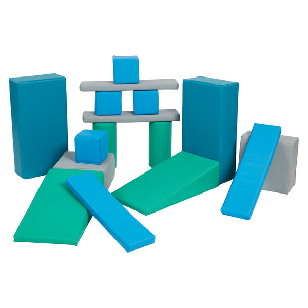 Multi-Shape Foam Building Block Set, 16-Piece