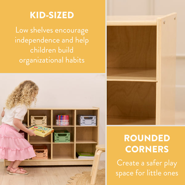 12-Compartment Mobile Cubby Storage Cabinet, 3x4