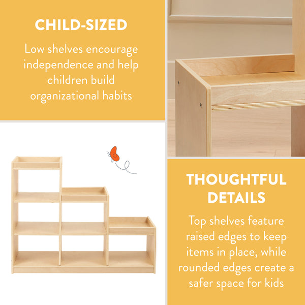 6-Compartment Tiered Storage Cabinet