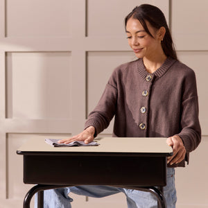 Adjustable Student Desk with Metal Book Box