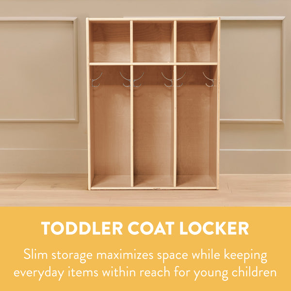 Sleekline 3-Section Toddler-Sized Coat Locker