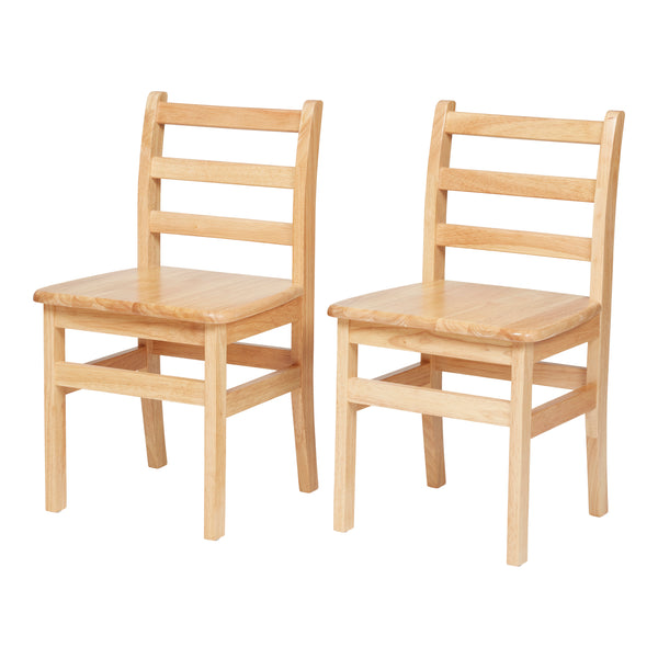 Wooden Ladderback Chairs, 2-Pack