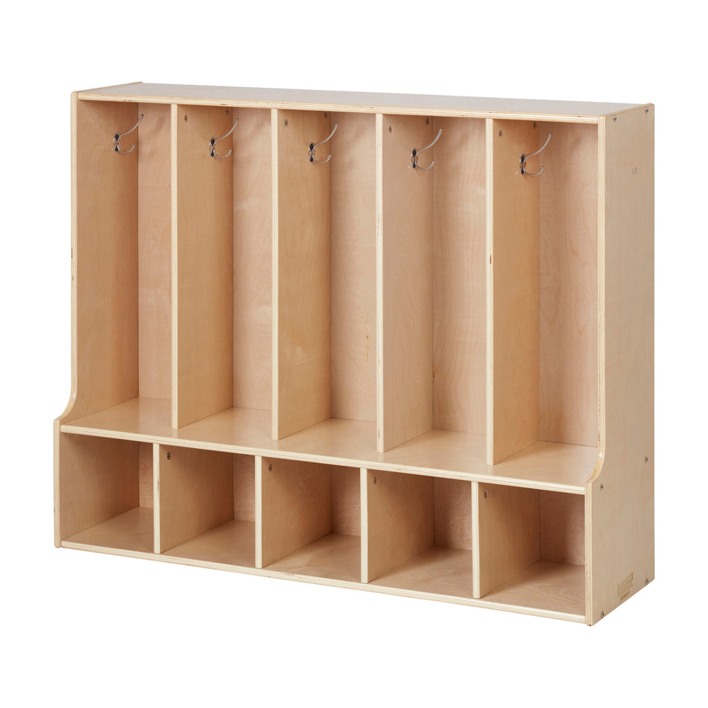 Sleekline 5-Section Toddler-Sized Coat Locker with Bench