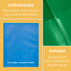 Stay Connected Classroom Folders, 36-Piece