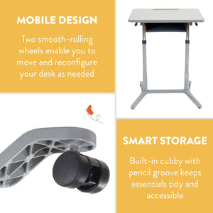 Mobile Adjustable Student Desk