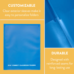 Stay Connected Classroom Folders, 36-Piece
