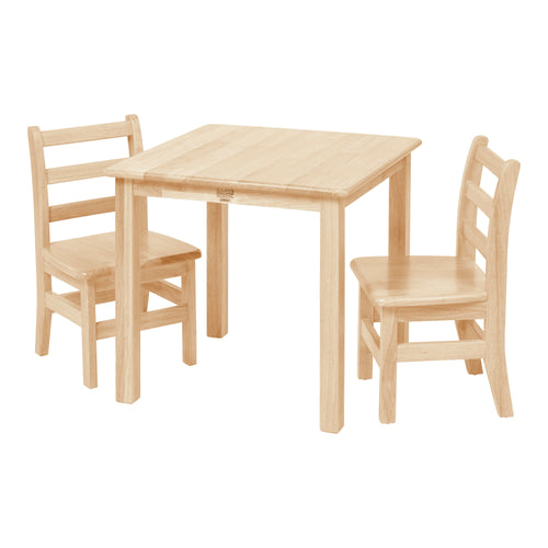 Wooden Activity Table and 12in Chairs, 3-Piece