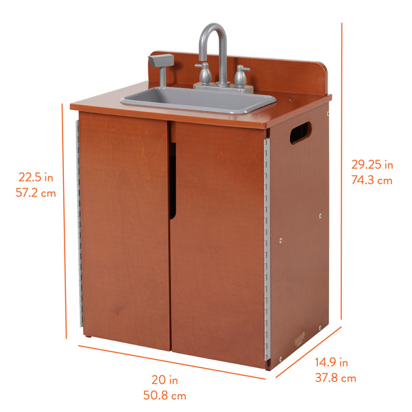 Chef's Station Kids Wooden Pretend Kitchen Sink