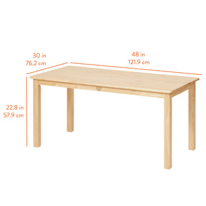 Kids Wood Table, Rectangle,  30in x 48in