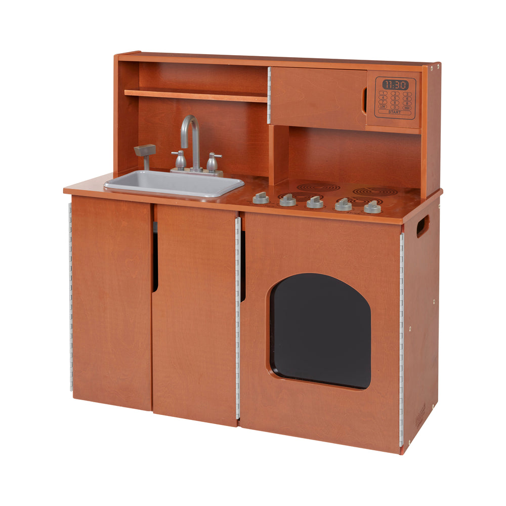 Chef's Station Kids Wooden Pretend Kitchen Playset