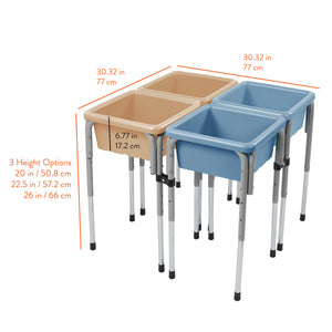 Quad Sensory Tables with Lids