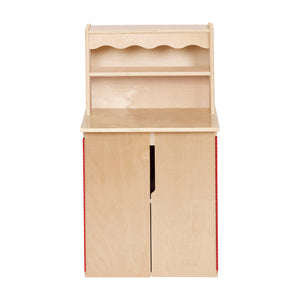 Chef's Station Kids Wooden Pretend Kitchen Cupboard