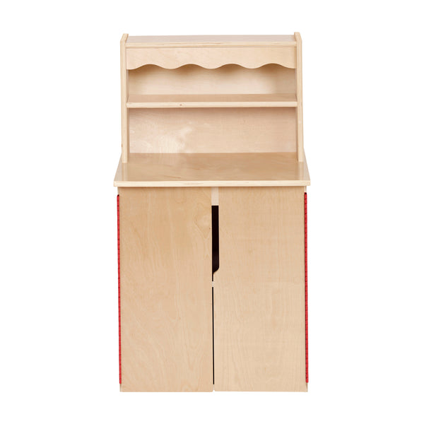 Chef's Station Kids Wooden Pretend Kitchen Cupboard