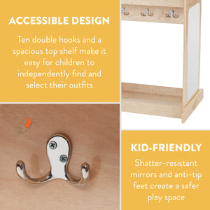 Double-Sided Toddler Dress-Up Island with Mirror