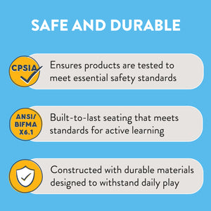 Stackable School Chairs, 14", 4-Pack