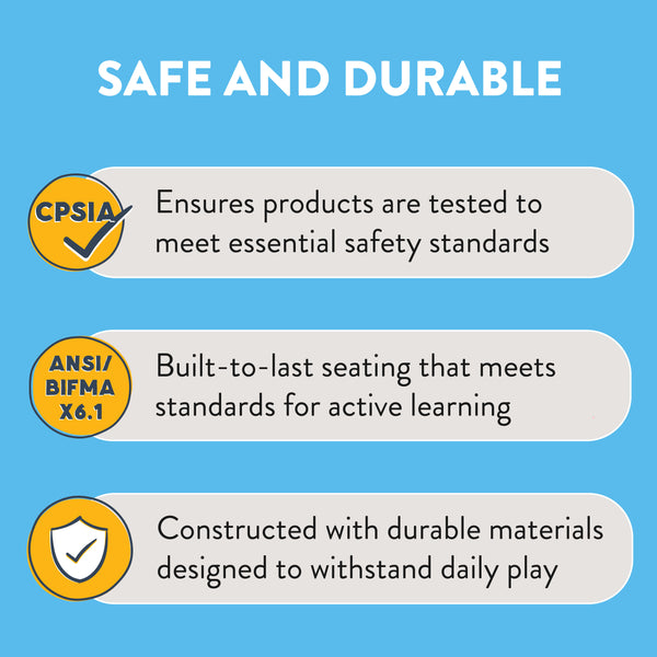 Stackable School Chairs, 14", 4-Pack