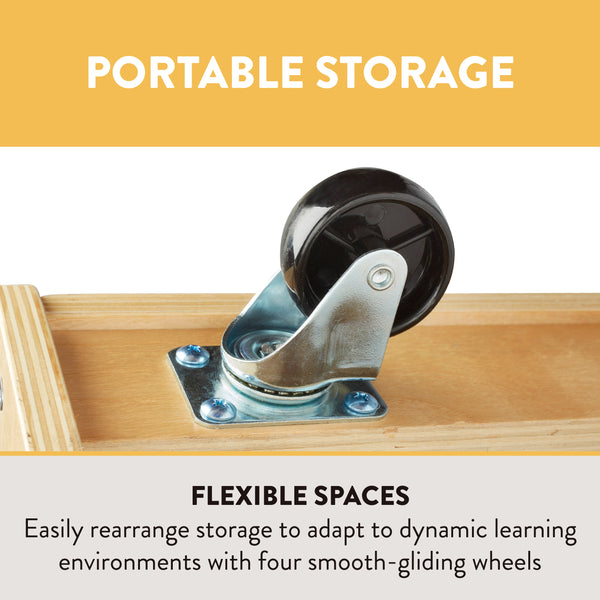 5-Tier Mobile Double-Sided Book Display