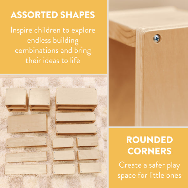 Hollow Building Blocks, 18-Piece