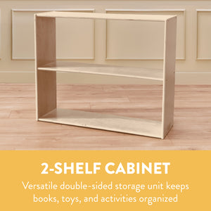 Sleekline 2-Shelf Double-Sided Storage Cabinet, 30" H