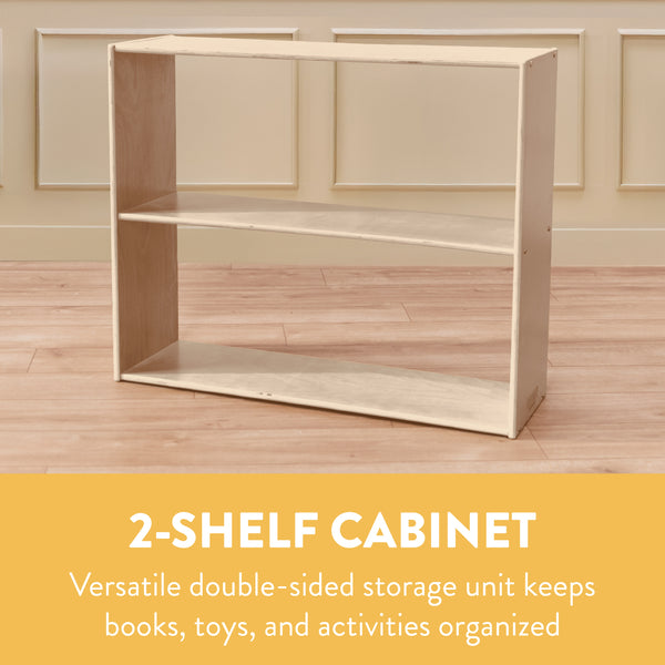 Sleekline 2-Shelf Double-Sided Storage Cabinet, 30" H