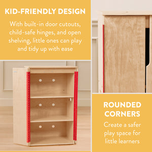 Chef's Station Kids Wooden Pretend Kitchen Refrigerator